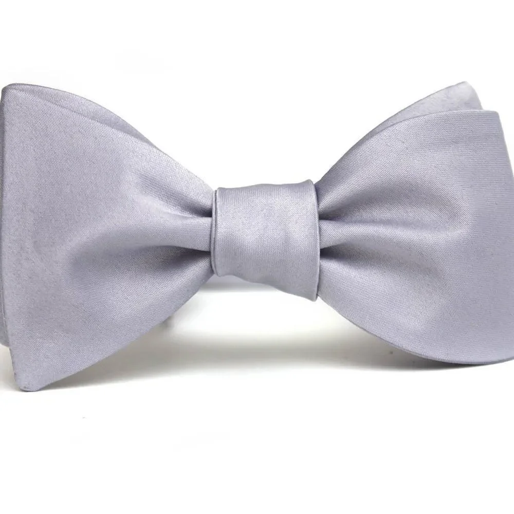 Grey Mens Self-tied bow tie‎